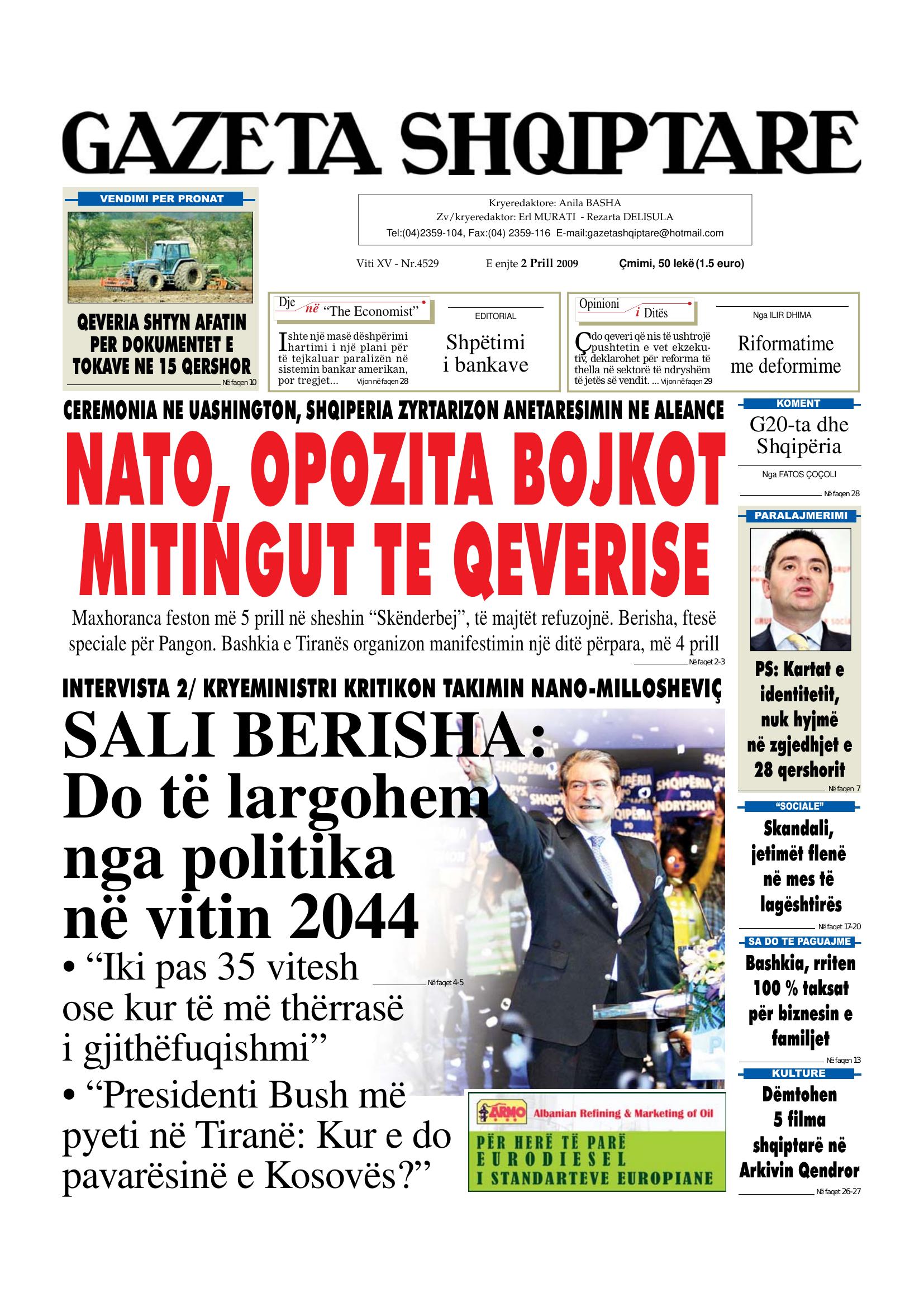 Gazeta Shqiptare 2009-04-02